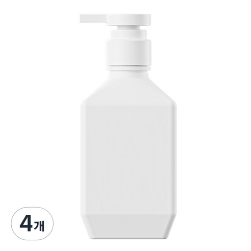 뉴앤룩 폴리 샴푸 바디워시 리필용기 400ml, 화이트, 4개