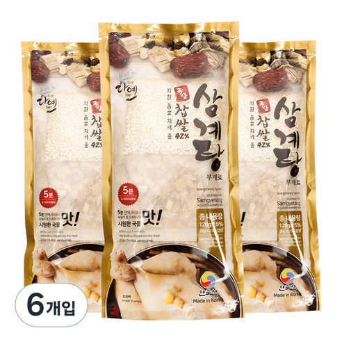 다예 찹쌀 삼계탕재료, 120g, 6개입