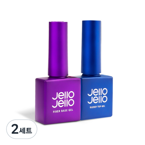 젤로젤로 픽서 베이스젤 + 글로시 탑젤, 1ml, 2개