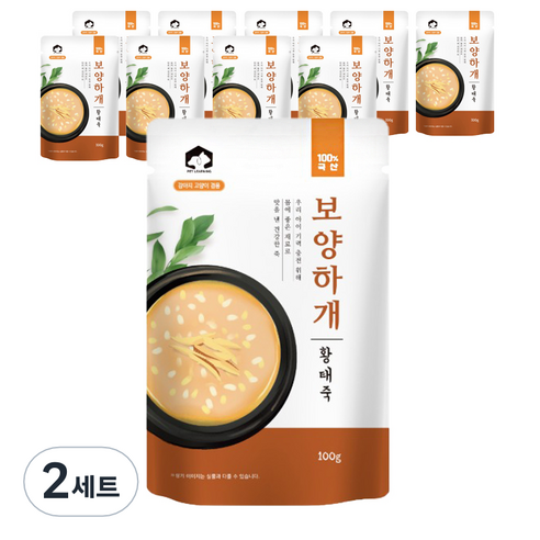 펫러닝 생후 3개월 이후 반려동물 보양하개 황태죽 10p, 황태, 100g, 2세트