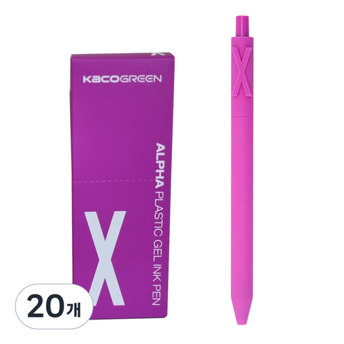 카코 알파 소프트 중성 젤펜 0.5mm, 알파벳 X, 20개