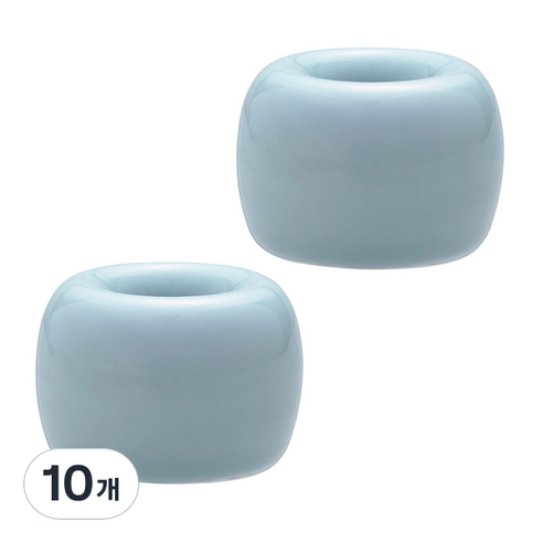 블럭마트 도자기 칫솔꽂이, 블루, 10개
