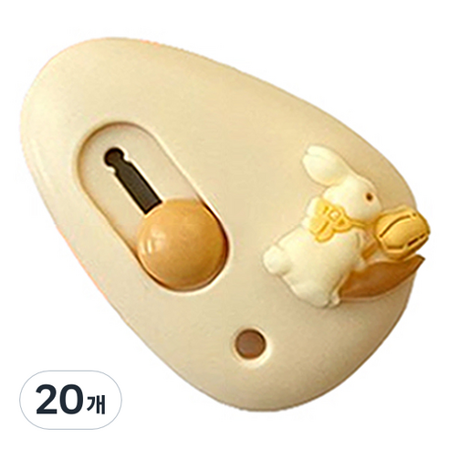 마켓감성 큐티 휴대용 나이프, 토끼튤립, 20개