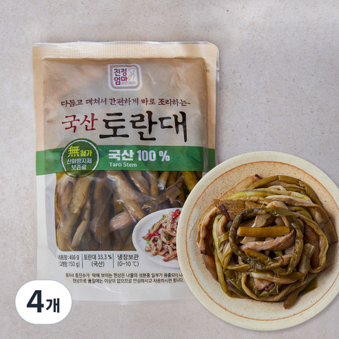 친정엄마 국내산 토란대, 4개, 450g