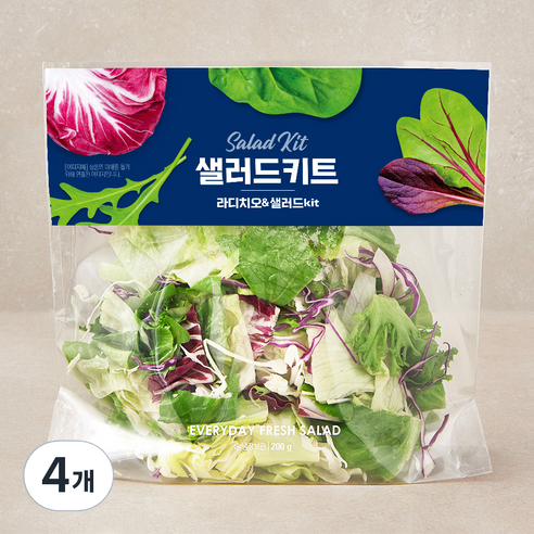 라디치오 앤 샐러드 키트, 200g, 4개