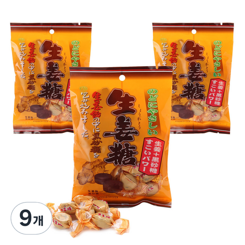 니씬 생강 사탕, 105g, 9개