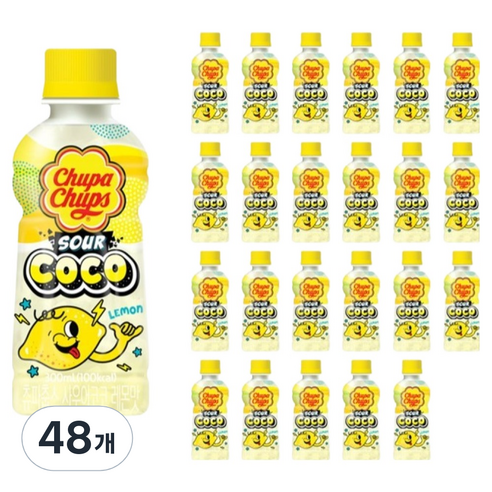 츄파춥스 사우어코코 레몬 주스, 48개, 240ml