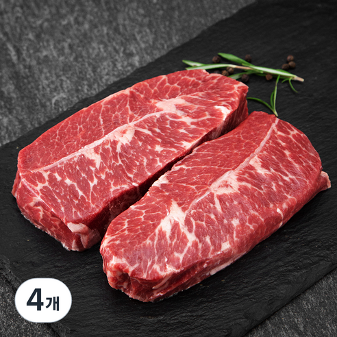 푸드랩플러스 미국산 프라임 부채살 스테이크 (냉장), 400g, 4개