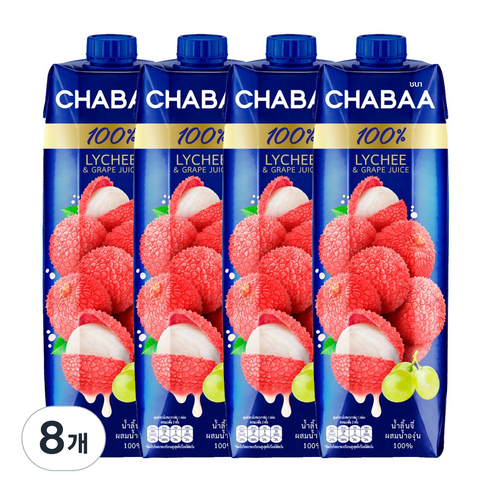 차바 리치포도주스, 1000ml, 8개