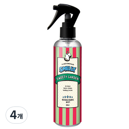 스멜리 룸앤패브릭 스위티가든 250ml, 4개