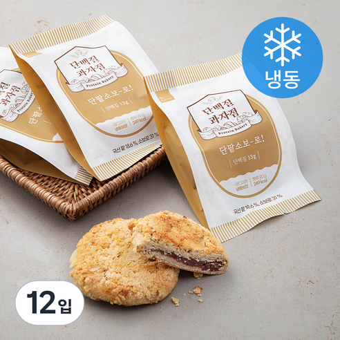 단백질 과자점 단팥소보로 (냉동), 90g, 12입
