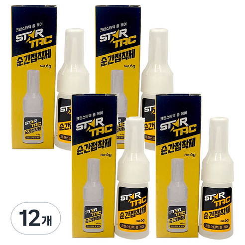 크린스타 다용도 순간 접착제 6ml, 12개