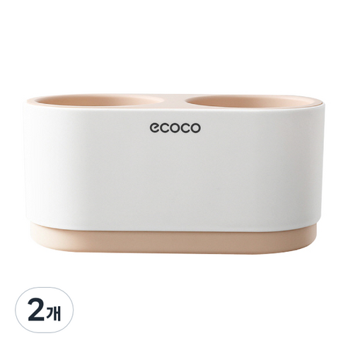 ecoco 흡착식 드라이기 다용도 거치대, 연핑크, 2개