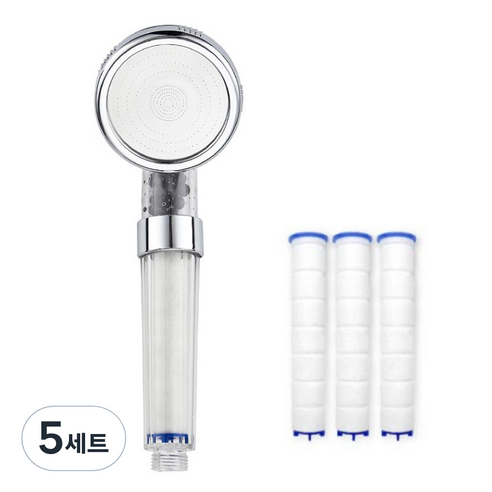 이노하우스 필터샤워기 + 필터 4p 세트, 5세트, 혼합색상