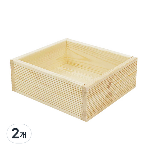 나무 상자 우드 수납박스27 높이 9cm, 2개