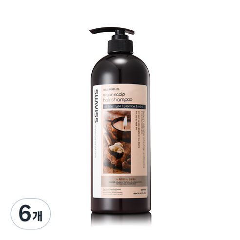 수아비스 아르간 두피케어 샴푸, 500ml, 6개