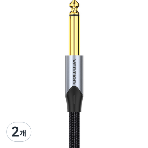 벤션 프리미엄 6.5mm 6.35mm TS 마이크 오디오 케이블, 혼합색상, BASHI 3m, 2개