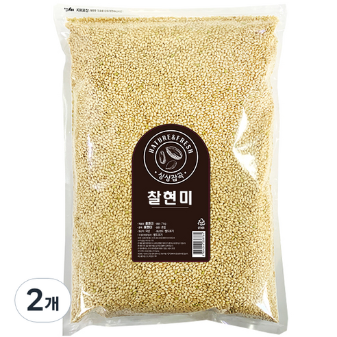 싱싱잡곡 찰현미, 7kg, 2개