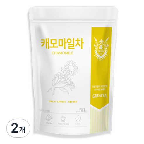 Greatea 캐모마일차, 1g, 50개입, 2개