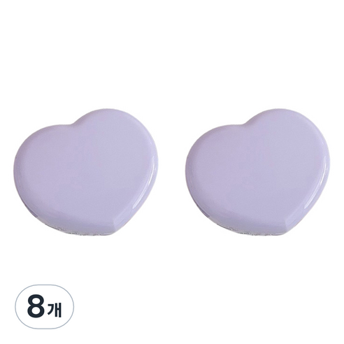 헬씨닷 칼라 하트 렌즈통, 퍼플, 8개