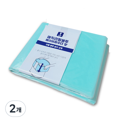 매직 리필봉투 베이비파우더 향 10p, 250ml, 2개