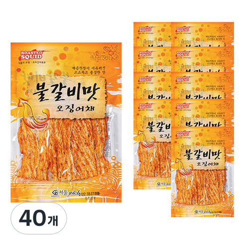 서울지앤비 불갈비맛 오징어채, 32g, 40개