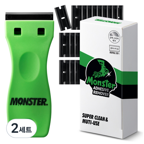 몬스터클리어겔 교체형 멀티 스크래퍼 + 리필날 10p x 3개 세트, 2세트