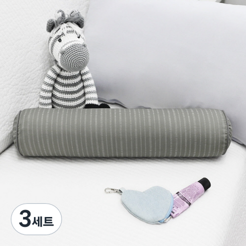 베드앤데코 에브리데이 경추 목베개 + 솜 세트, 그레이베이지, 3세트