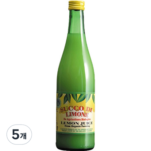 유로푸드 유기농 레몬쥬스, 500ml, 5개