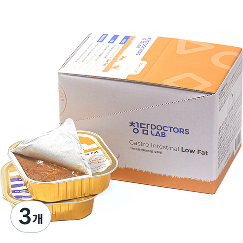 청담닥터스랩 전연령 강아지 가스트로인테스티널 로우펫 습식사료, 참치, 600g, 3개