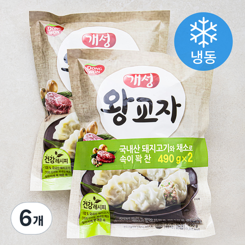 동원 개성 왕교자 (냉동), 490g, 6개