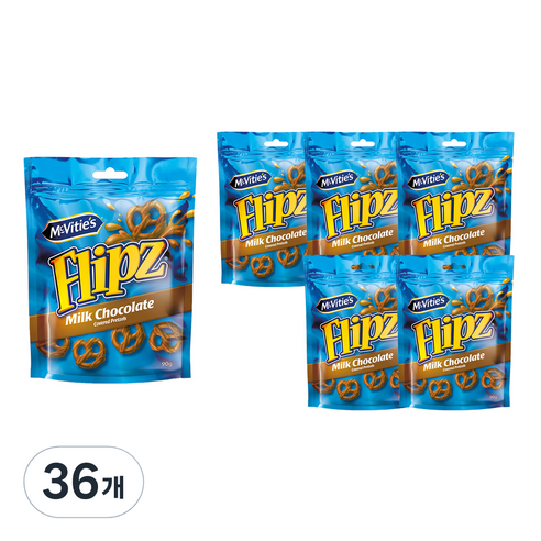 플립즈 밀크초콜릿 프레첼, 90g, 36개