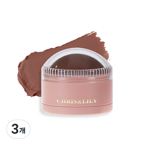 크리스앤릴리 돔 글 블러셔 11g, 내츄럴 브론저, 3개