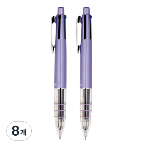 자바펜 나노&C 4 + 1 멀티펜 0.4mm, 라벤더, 8개