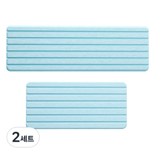 마켓감성 다용도 규조토 매트 2종 세트, 스카이, 2세트