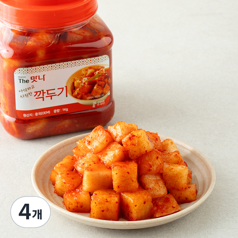 인우 더맛나 깍두기김치, 1kg, 4개