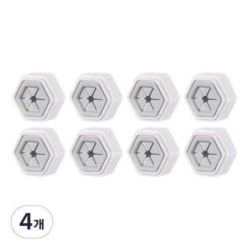 깔끔대장 여기콕 육각형 4p, 혼합색상, 4개