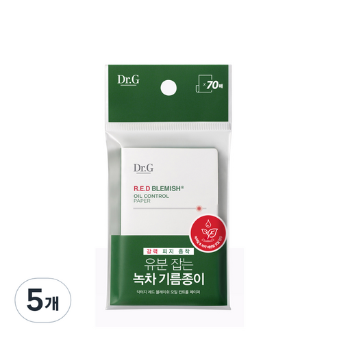 닥터지 레드 블레미쉬 오일 컨트롤 페이퍼, 70개입, 5개