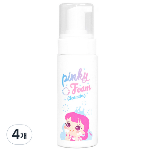 핑크공주 핑키 키즈 버블 폼 클렌징, 150ml, 4개