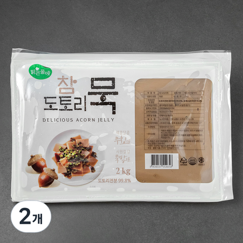 맑은물에 참도토리묵, 2kg, 1개입, 2개