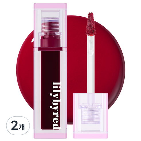 릴리바이레드 쥬시 라이어 워터 립틴트, 04 #블랙베리 데낄라인 척, 4.8g, 2개