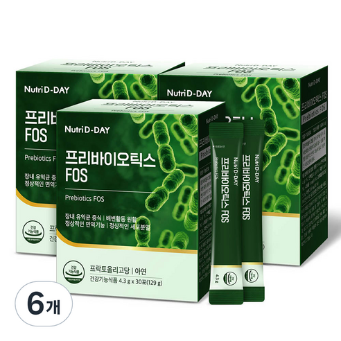 뉴트리디데이 프리바이오틱스 FOS 30p, 129g, 6개