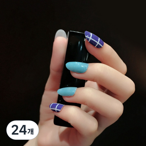 이엘피코리아 네일스티커 Q839 리단체크, 24개