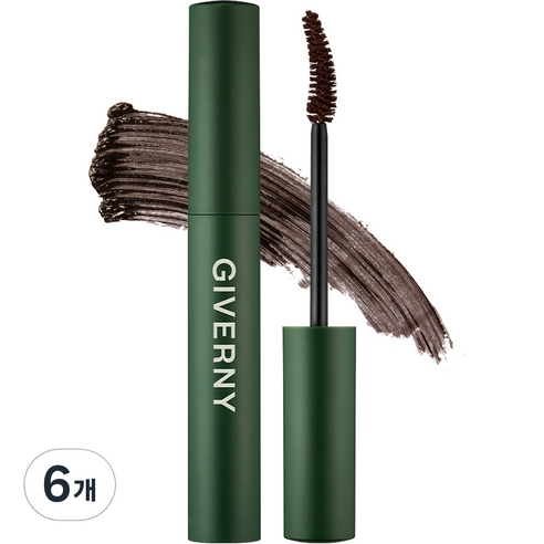 지베르니 밀착 픽싱 마스카라 7g, 02 블랙브라운, 6개