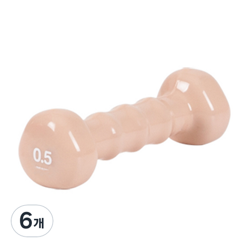 아이워너 PVC 삼각 아령 코랄핑크, 0.5kg, 6개