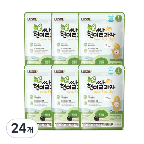 루솔 현미쌀과자, 검정깨, 24개