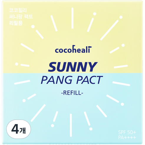 코코힐리 아동용 써니팡 팩트 리필 SPF50+ PA++++, 22g, 4개