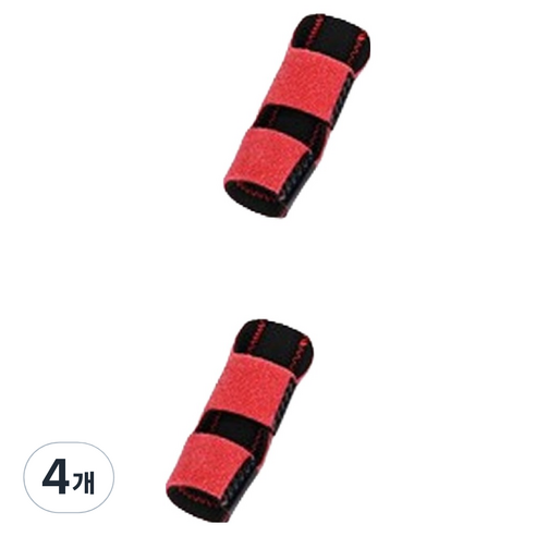 칼라 손가락 보호대 레드, 4개