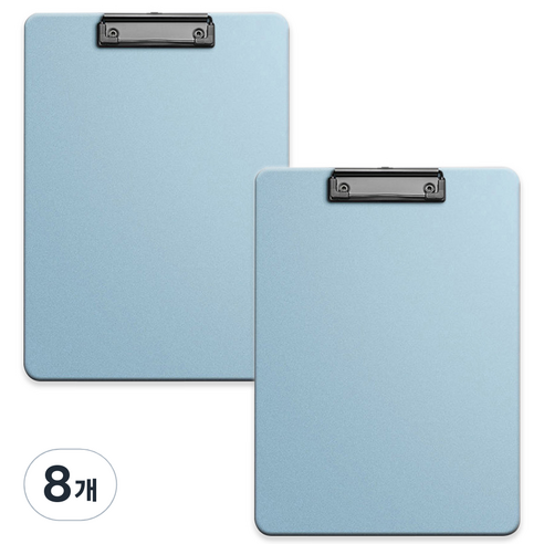 코히모 A4 PP재질 클립보드 3mm 3W321, 8개, 스카이블루