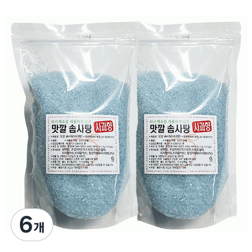 맛깔 설탕 솜사탕 전용 설탕 사과향, 500g, 6개